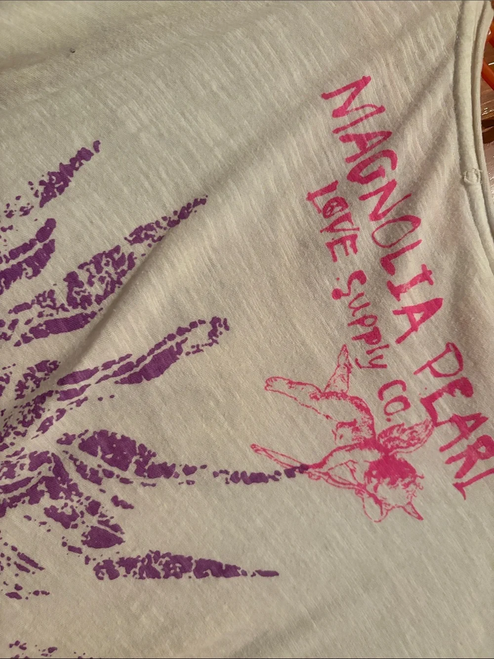 Magnolia Pearl White Tee with Multicolor Butterfly and Graphic Prints - Picture 7 of 9